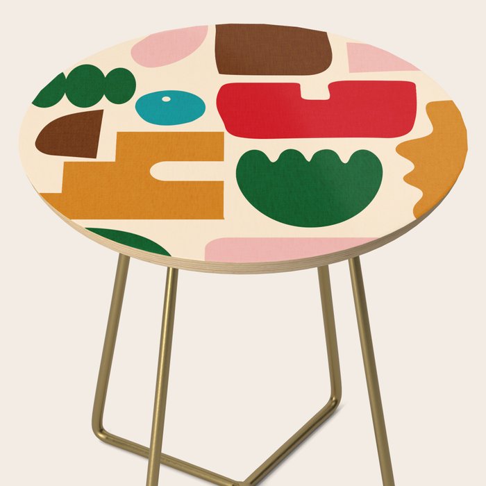 abstract maximalist shapes organic Side Table Gallery Image 2