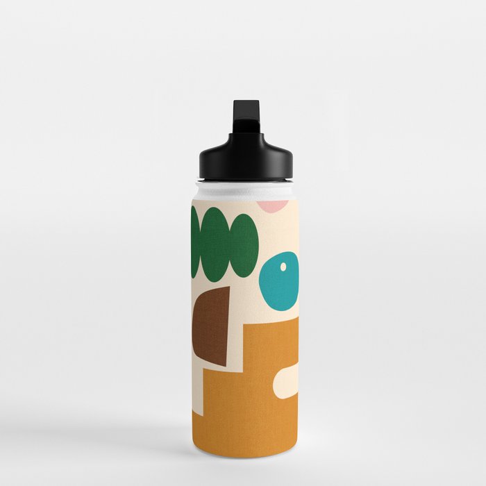 abstract maximalist shapes organic Water Bottle Gallery Image 3