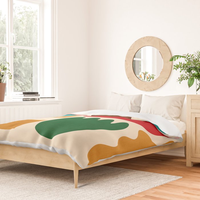 abstract maximalist shapes organic Duvet Cover Gallery Image 2