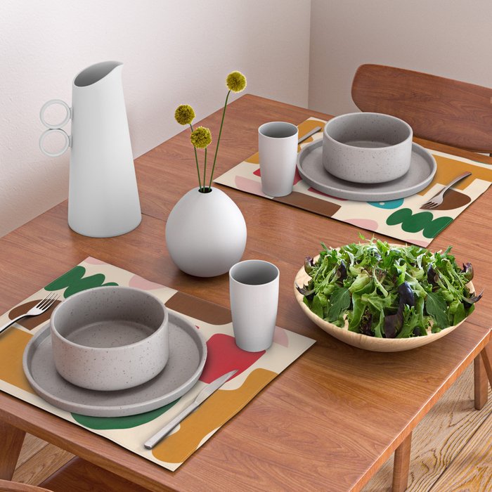 abstract maximalist shapes organic Placemat Gallery Image 2