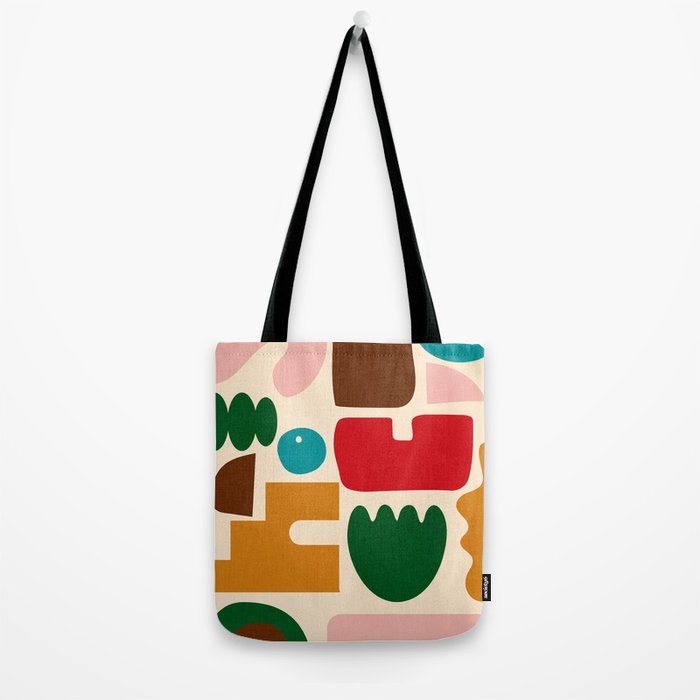 abstract maximalist shapes organic Tote Bag Gallery Image 2
