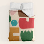 abstract maximalist shapes organic Comforter Gallery Image 6