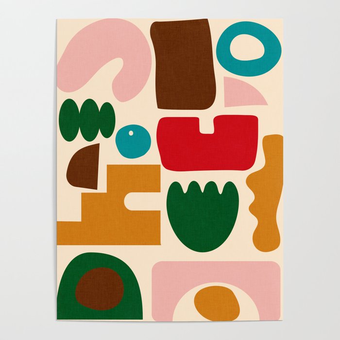 abstract maximalist shapes organic Poster Gallery Image 4