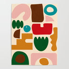 abstract maximalist shapes organic Poster Gallery Image 4