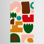 abstract maximalist shapes organic Tablecloth Gallery Image 2