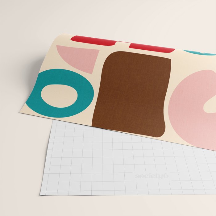 abstract maximalist shapes organic Wrapping Paper Gallery Image 2