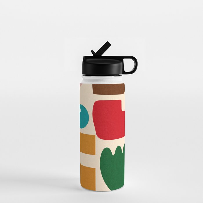 abstract maximalist shapes organic Water Bottle Gallery Image 1