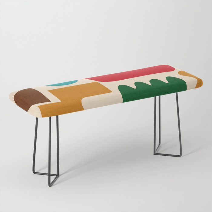 abstract maximalist shapes organic Bench Gallery Image 1