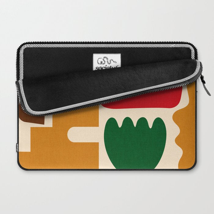 abstract maximalist shapes organic Laptop Sleeve Gallery Image 2
