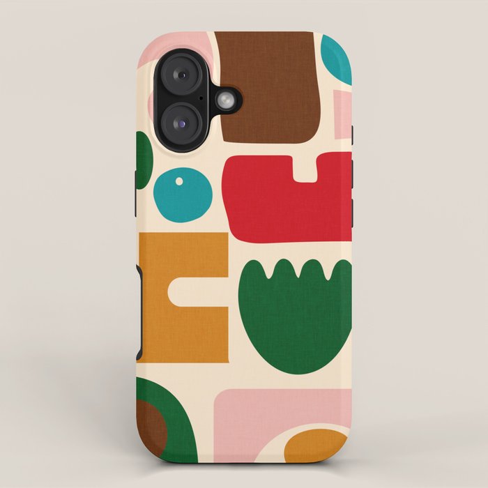 abstract maximalist shapes organic iPhone Case Gallery Image 1