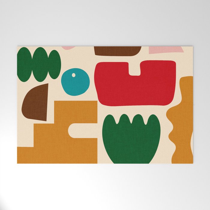 abstract maximalist shapes organic Welcome Mat Gallery Image 1