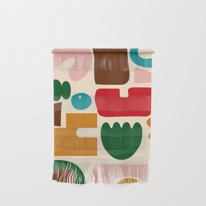 abstract maximalist shapes organic Wall Hanging Gallery Image 1