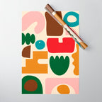 abstract maximalist shapes organic Wrapping Paper Gallery Image 1