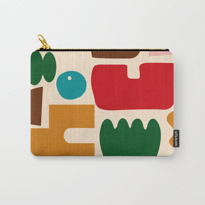 abstract maximalist shapes organic Carry All Pouch Gallery Image 1
