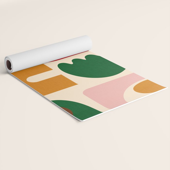 abstract maximalist shapes organic Yoga Mat Gallery Image 2