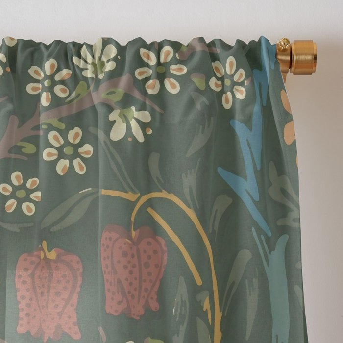 William Morris "Blackthorn" 1. Window Curtain Gallery Image 3