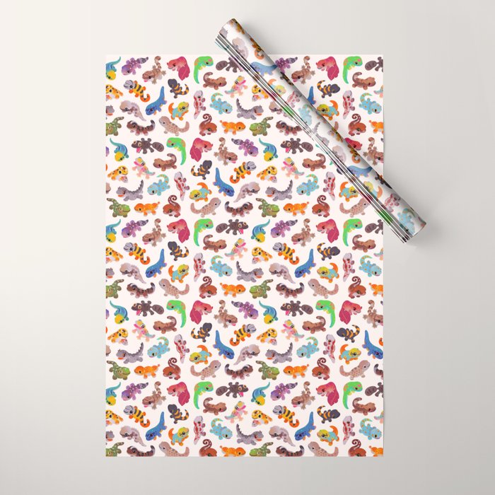 Gecko - bright Wrapping Paper Gallery Image 1