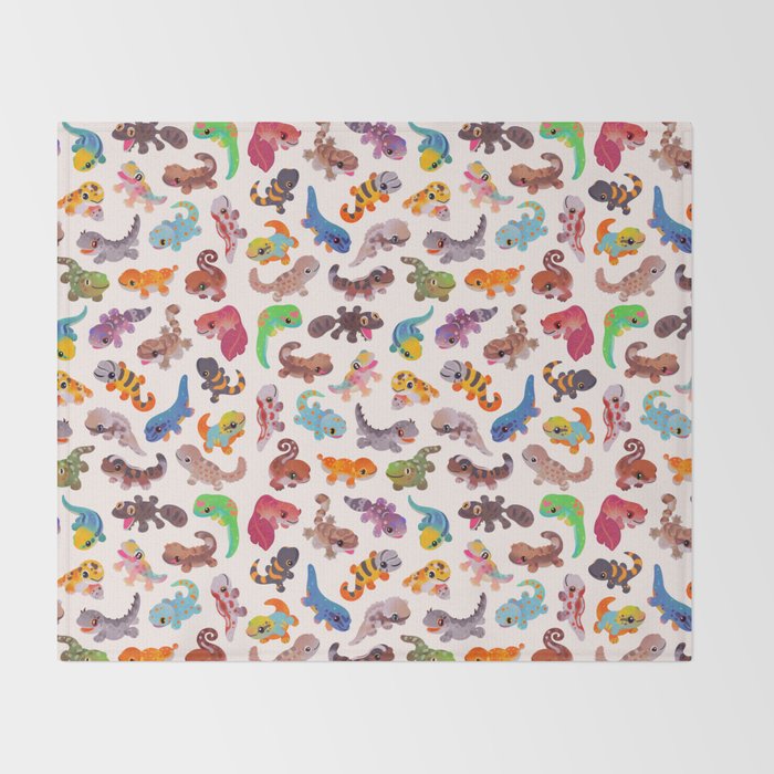 Gecko - bright Throw Blanket Gallery Image 2