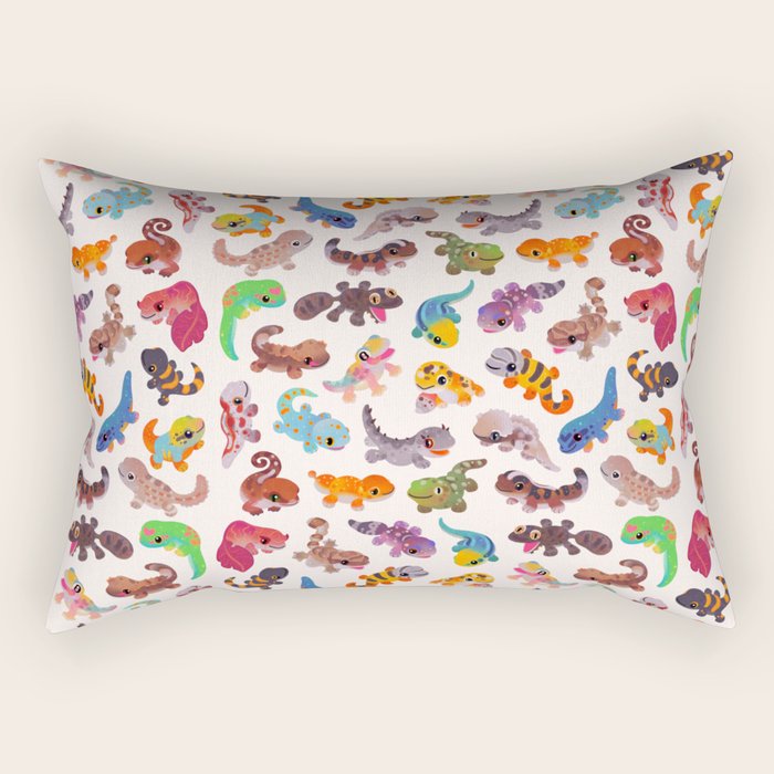 Gecko - bright Rectangular Pillow Gallery Image 2