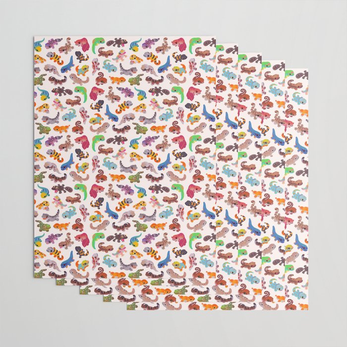 Gecko - bright Wrapping Paper Gallery Image 3