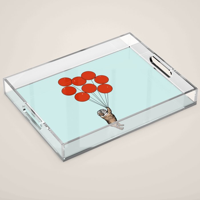I Believe I Can Fly English Bulldog Acrylic Tray Gallery Image 1