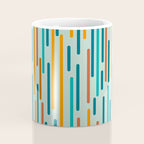 Line Dance Pattern in Turquoise Teal Orange Aqua Coffee Mug Gallery Image 4