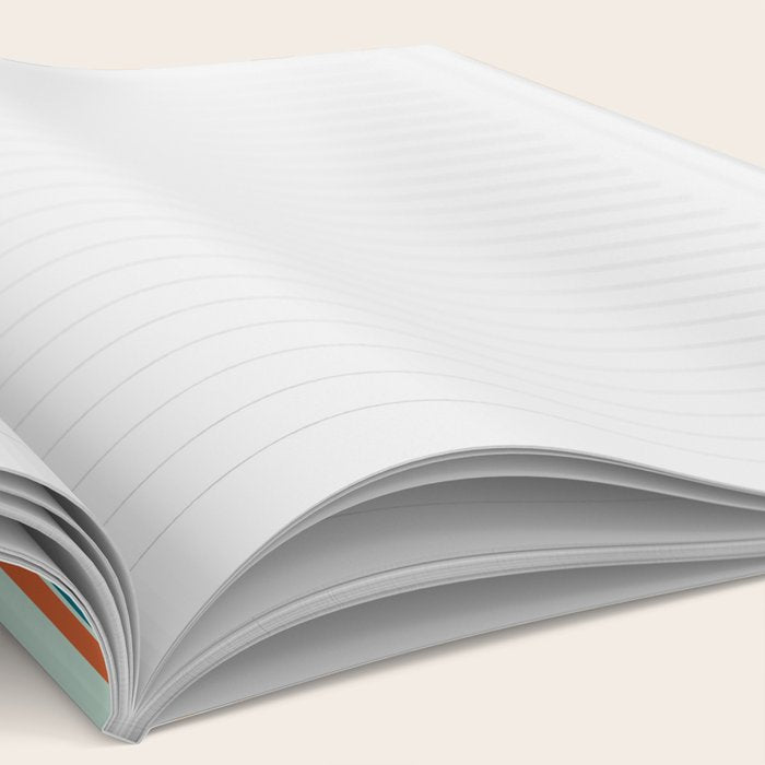 Line Dance Pattern in Turquoise Teal Orange Aqua Notebook Gallery Image 2