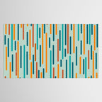 Line Dance Pattern in Turquoise Teal Orange Aqua Tablecloth Gallery Image 2