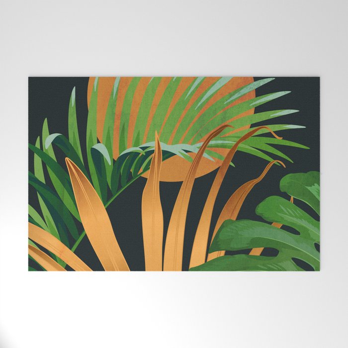 Tropical Night Garden 2 Welcome Mat Gallery Image 1