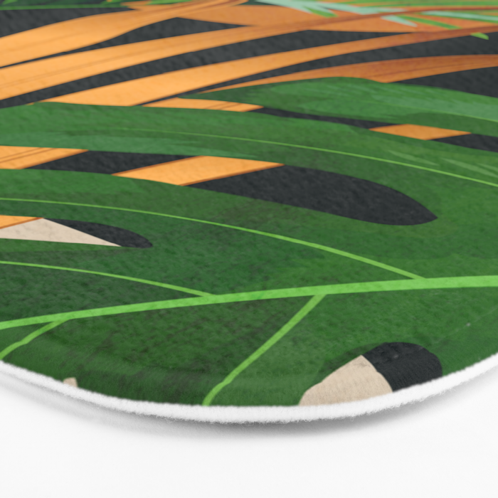 Tropical Night Garden 2 Bath Mat Gallery Image 3