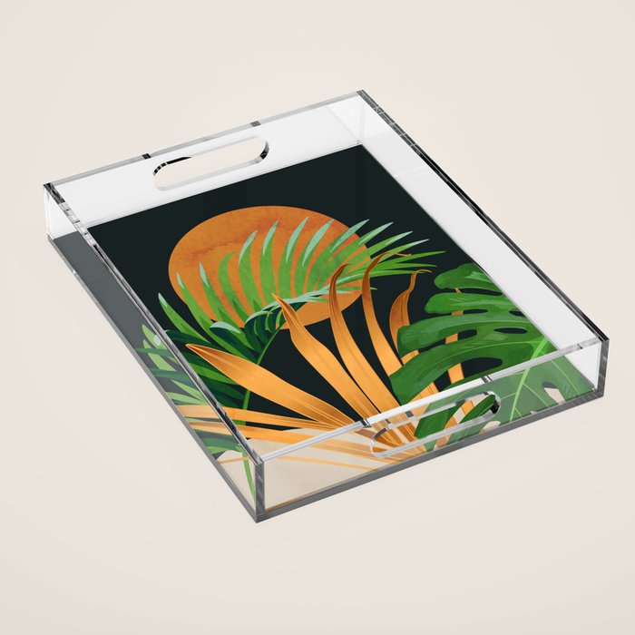 Tropical Night Garden 2 Acrylic Tray Gallery Image 1