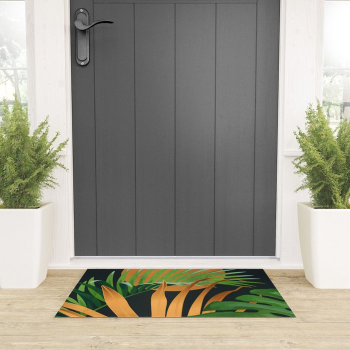 Tropical Night Garden 2 Welcome Mat Gallery Image 3