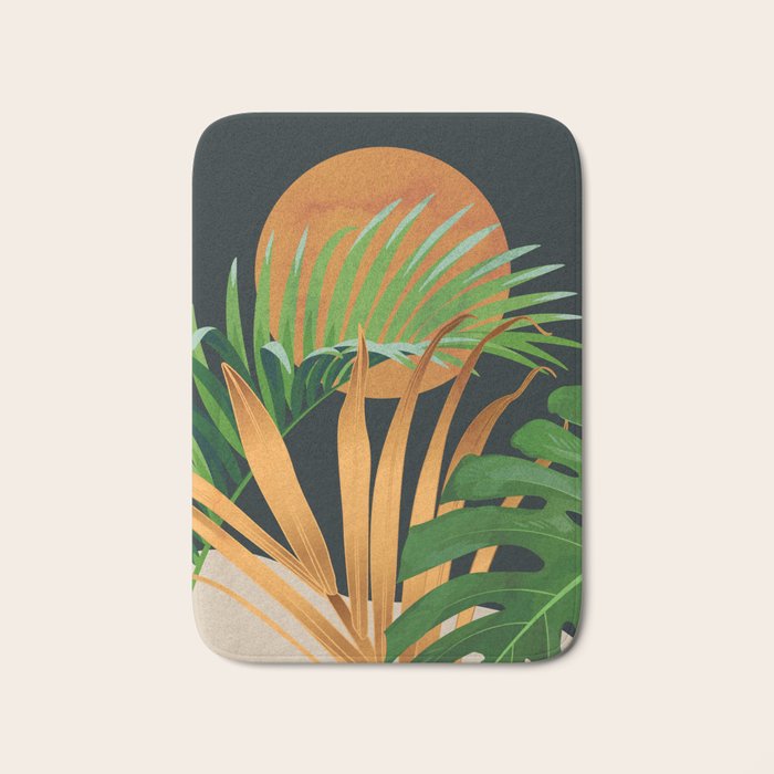 Tropical Night Garden 2 Bath Mat Gallery Image 1