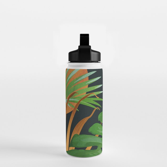 Tropical Night Garden 2 Water Bottle Gallery Image 2