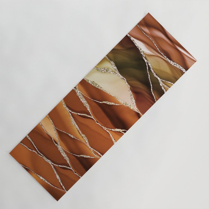 Desert Hot Copper Marble Landscapes Yoga Mat Gallery Image 1