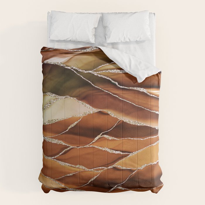 Desert Hot Copper Marble Landscapes Comforter Gallery Image 1