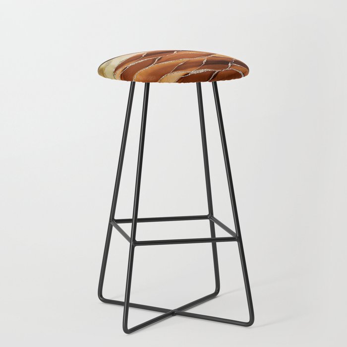 Desert Hot Copper Marble Landscapes Stool Gallery Image 1