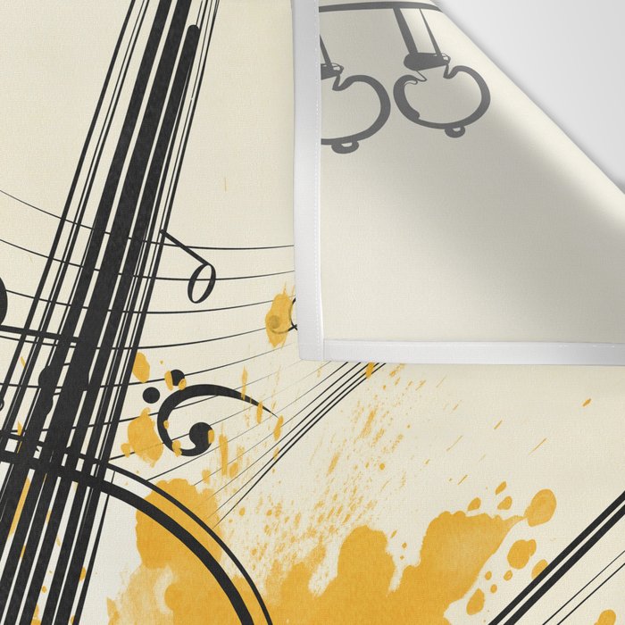 Abstract Minimal Musical Instrument 3 Wall Tapestry Gallery Image 3