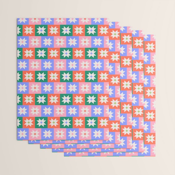 Cheerful Festive Stars Wrapping Paper Gallery Image 3