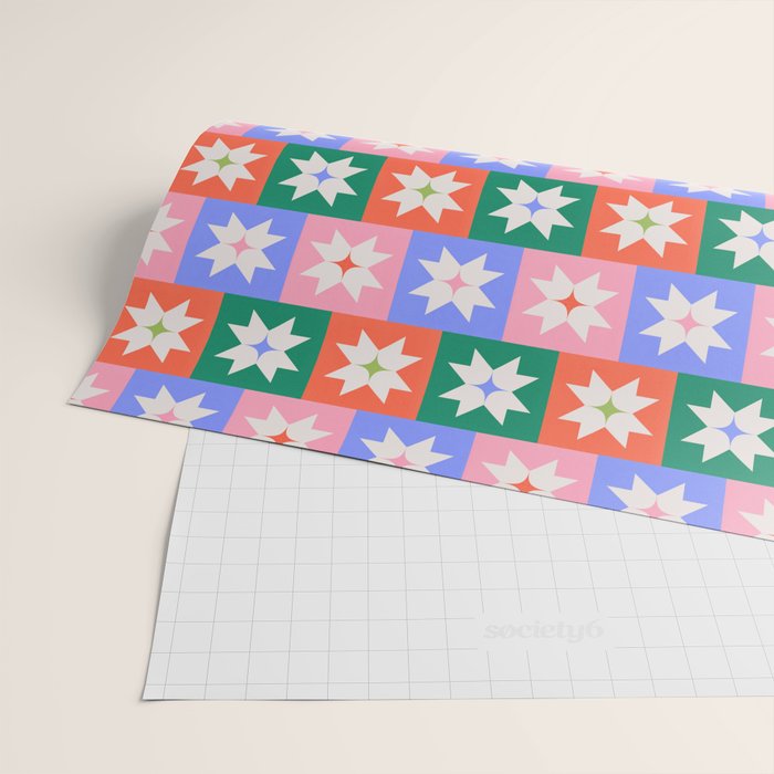 Cheerful Festive Stars Wrapping Paper Gallery Image 2