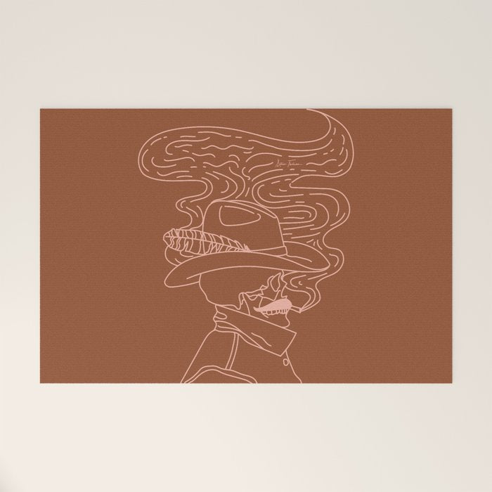 Love or Die Tryinâ - Cowhand - Rust & Peach Welcome Mat Gallery Image 1