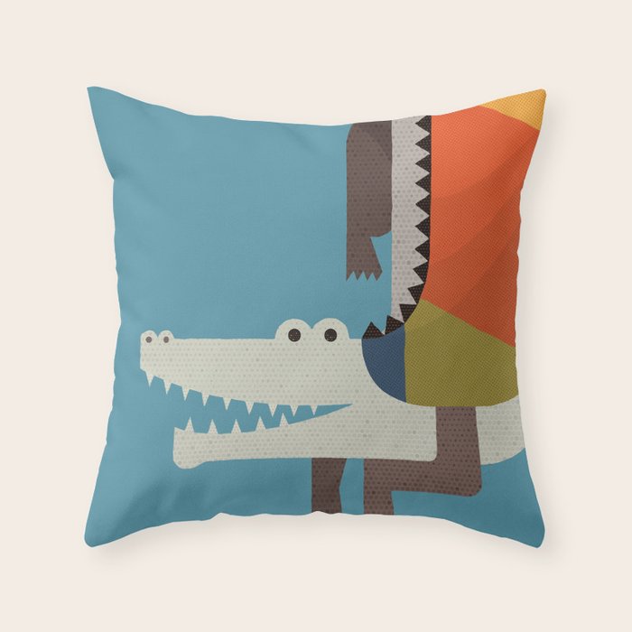 Crocodile Throw Pillow Gallery Image 6