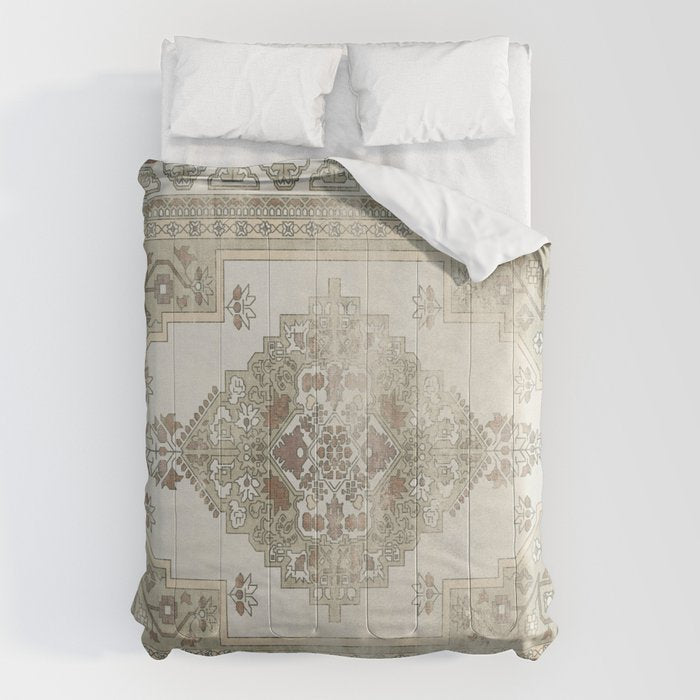 turkish floral - sage & brown Comforter Gallery Image 6