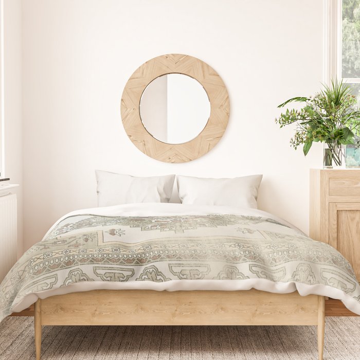 turkish floral - sage & brown Duvet Cover Gallery Image 3