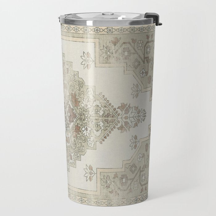 turkish floral - sage & brown Travel Mug Gallery Image 2