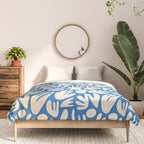 Abstract organic blue shape pattern Comforter Gallery Image 3