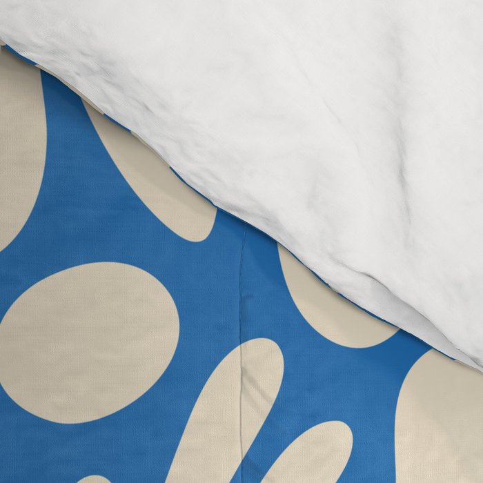 Abstract organic blue shape pattern Comforter Gallery Image 4