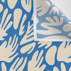 Abstract organic blue shape pattern Wall Tapestry Gallery Image 3