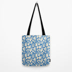Abstract organic blue shape pattern Tote Bag Gallery Image 2