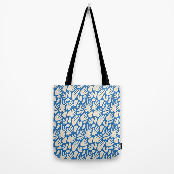 Abstract organic blue shape pattern Tote Bag Gallery Image 2